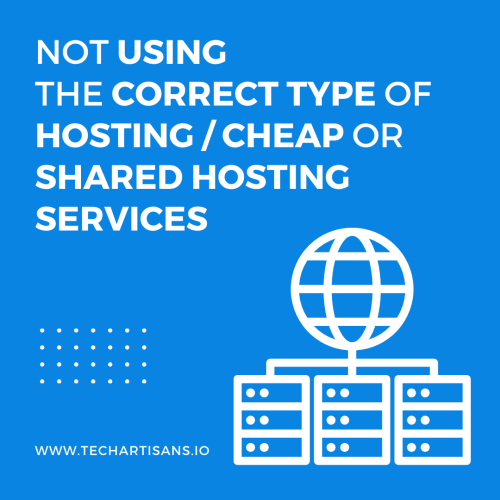 Not using the correct type of hosting / Cheap or shared hosting services