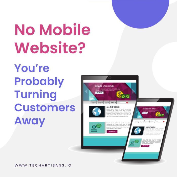 No Mobile Website
