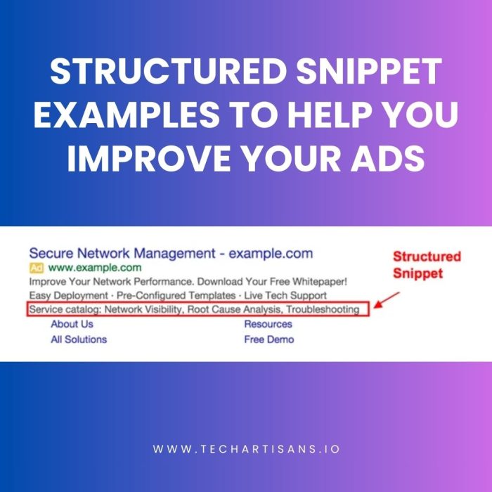 Structured Snippet Examples